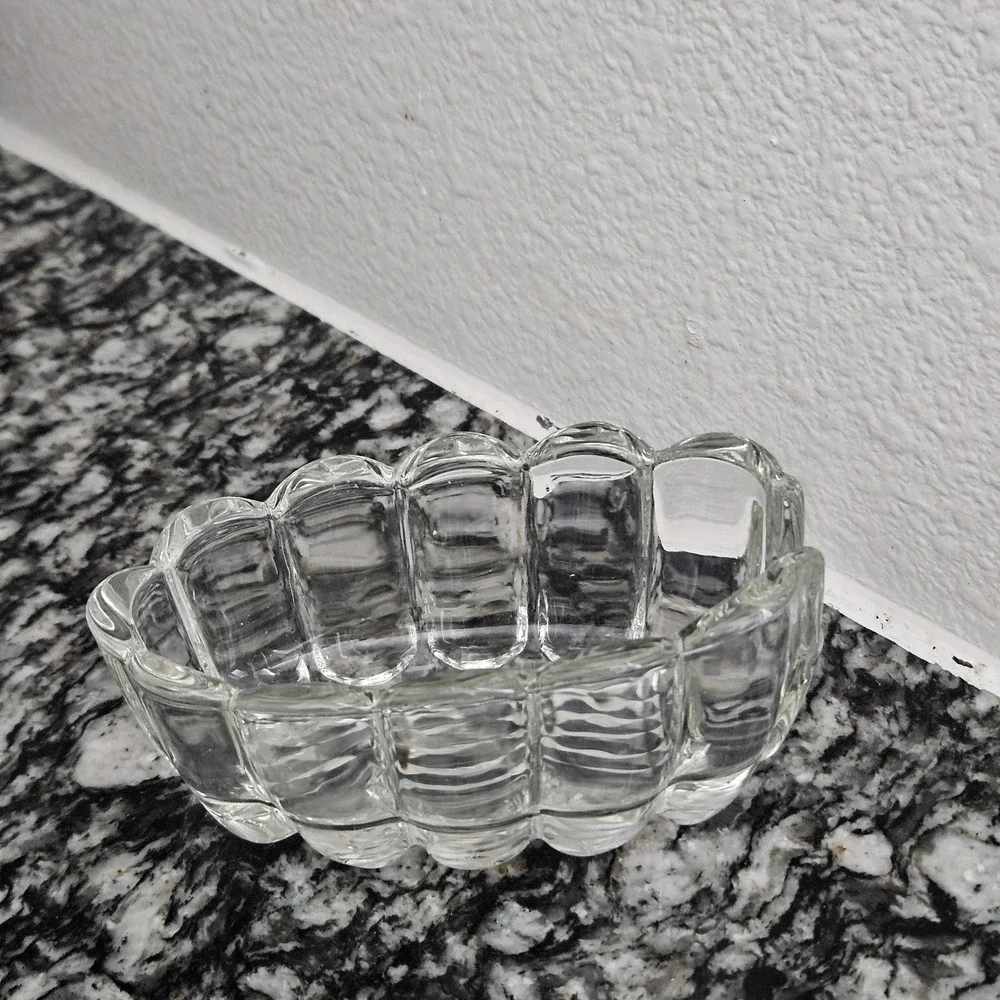 vintage Princess House crystal utensil‎ spoon and fork holder